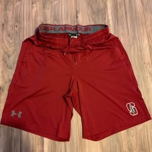 Stanford Under Armor red shorts